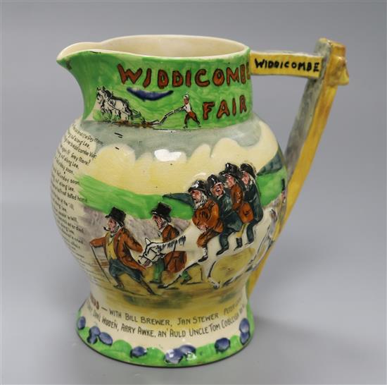 A Royal Crown Devon Widdicombe Fair musical jug height 19cm